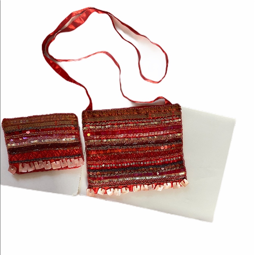 Beaded purse with change purse